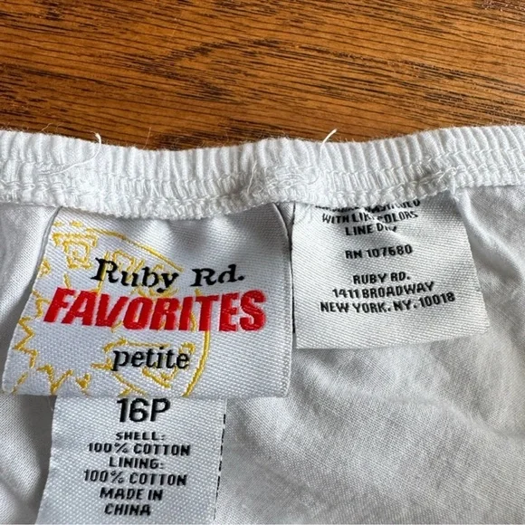 Ruby Rd White Cotton Bohemian Skirt - Picture 5 of 8